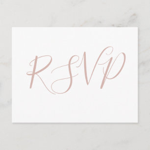 Calligraphie rose mariage RSVP cartes postales