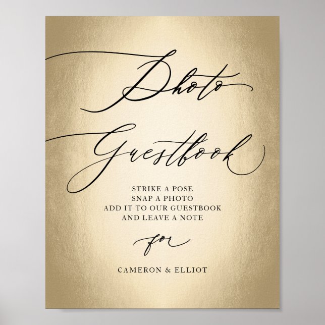 Calligraphie Script Photo Livre d'or Signal Mariag (Devant)