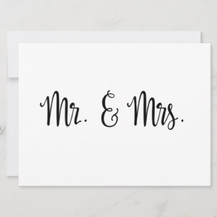 Calligraphie simple   M. et Mme mariage signe