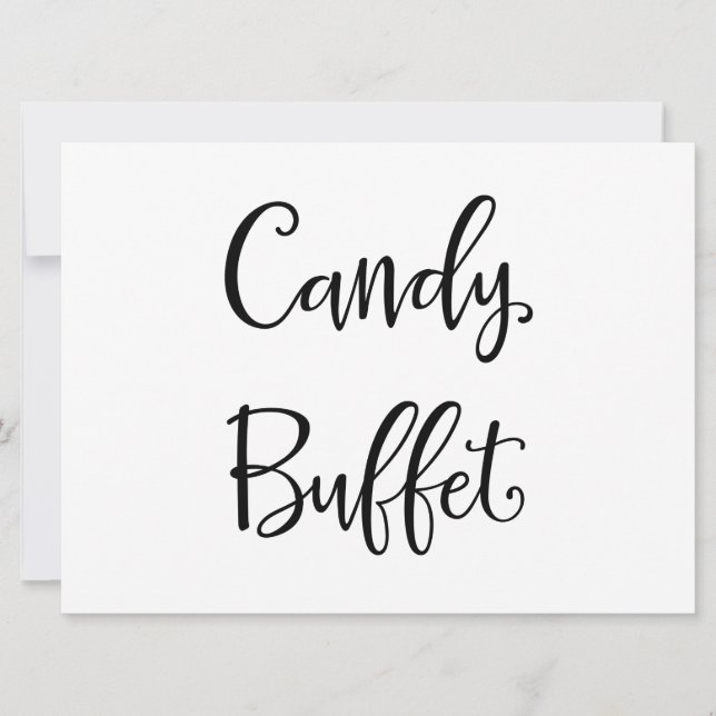 Calligraphie simple | Panneau de mariage "Candy Bu (Devant)