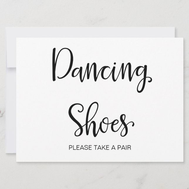 Calligraphie simple | Panneau de mariage "Chaussur (Devant)