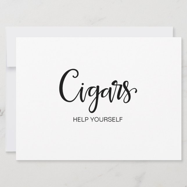 Calligraphie simple | Panneau Mariage "Cigars" (Devant)