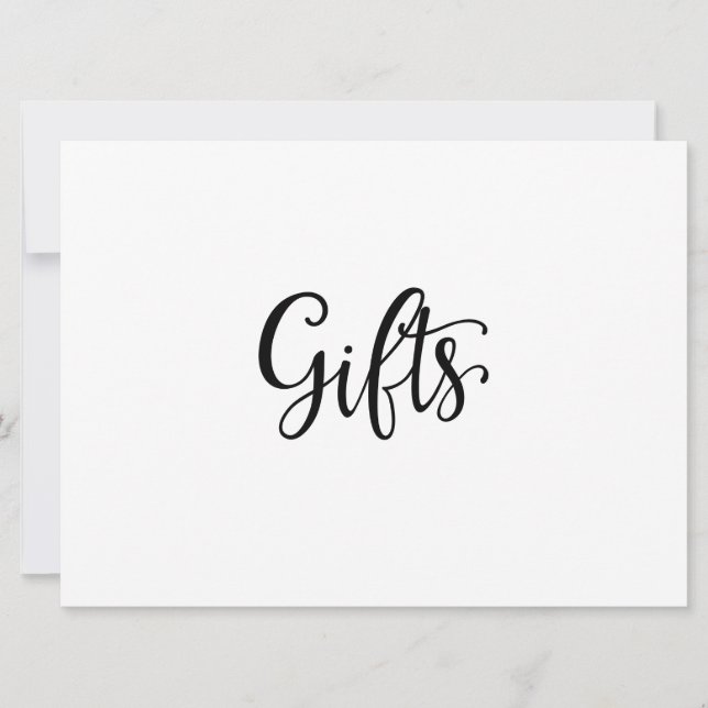 Calligraphie simple | Symbole Mariage "Cadeaux" (Devant)