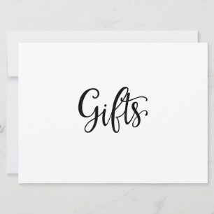 Calligraphie simple Symbole Mariage "Cadeaux"