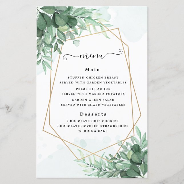 Calligraphie simple végétation rustique (Devant)