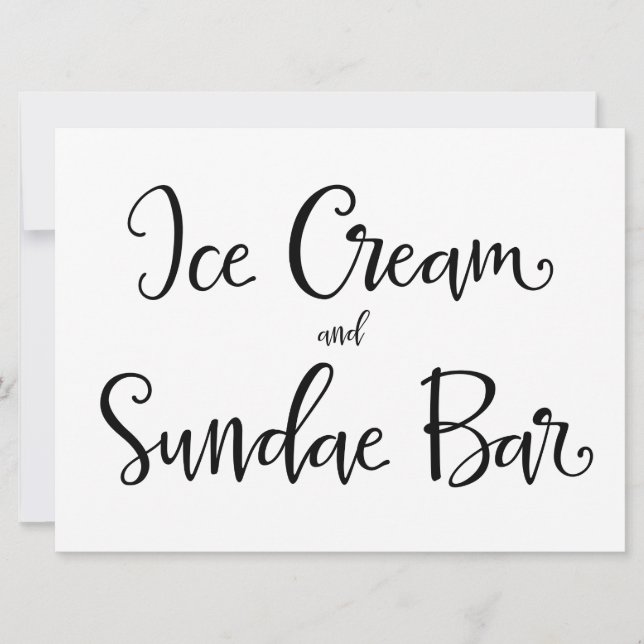 Calligraphie | Symbole "Ice Cream and Sundae Bar" (Devant)