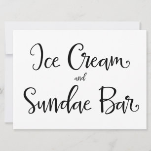 Calligraphie   Symbole "Ice Cream and Sundae Bar"