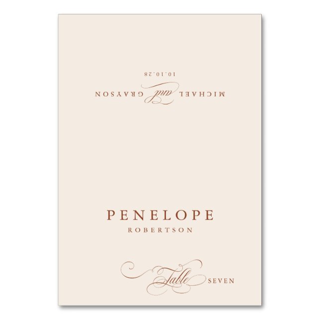 Calligraphie Terracotta Boho Nom de l'hôte Carte P (Par défaut)