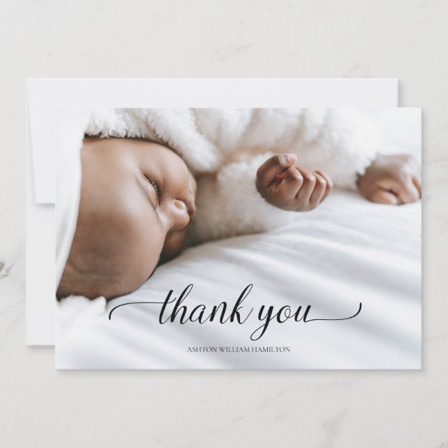 Calligraphie Votre photo Nouveau Merci de douche p (Devant)