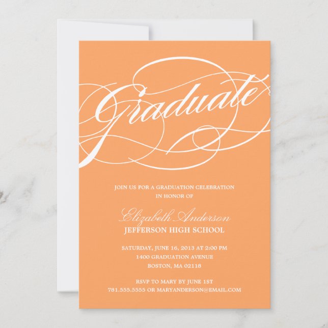 Calligraphy Script Graduation Invitation (Devant)