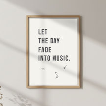 Calm Evening Decor. Minimal Bedroom Poster