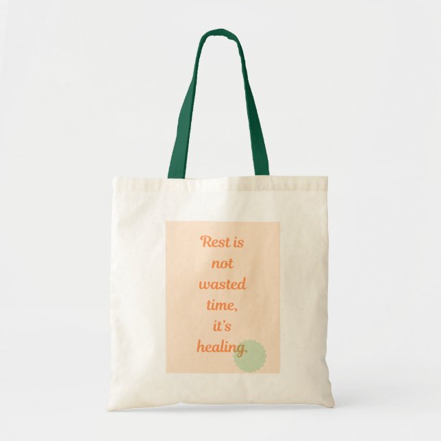 Calm & Healing Affirmation Tote Bag (Devant)
