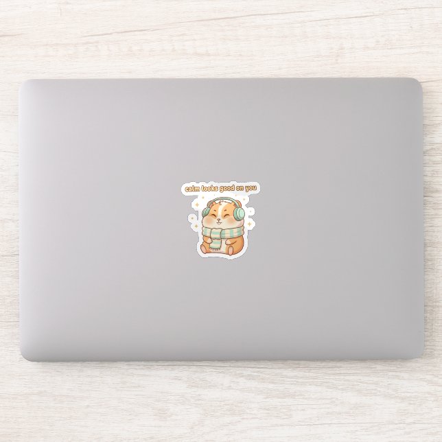 Calm Looks Good On You – Cute Hamster Sticker  (Ordinateur)