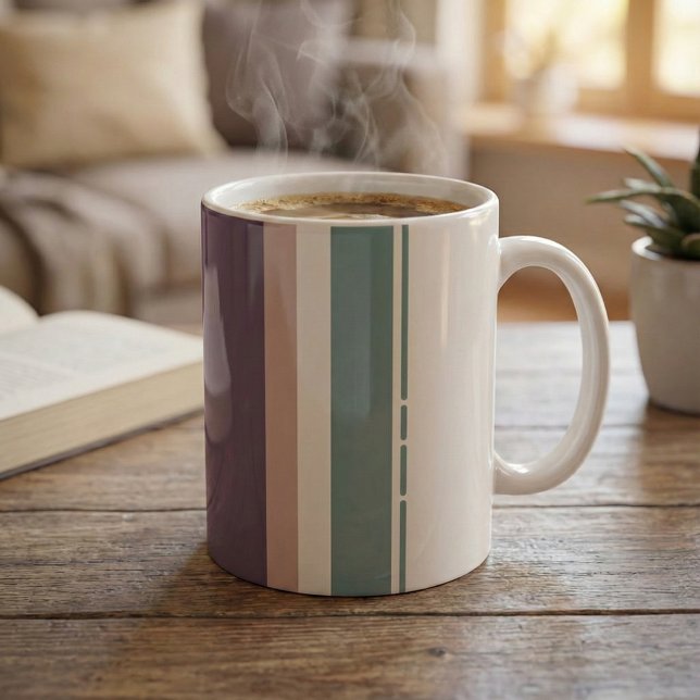 Calm Neutral Stripes – Modern Minimal Mug (Créateur téléchargé)