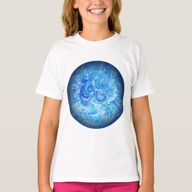Calm Tide Fluid Art T-Shirt (Devant)