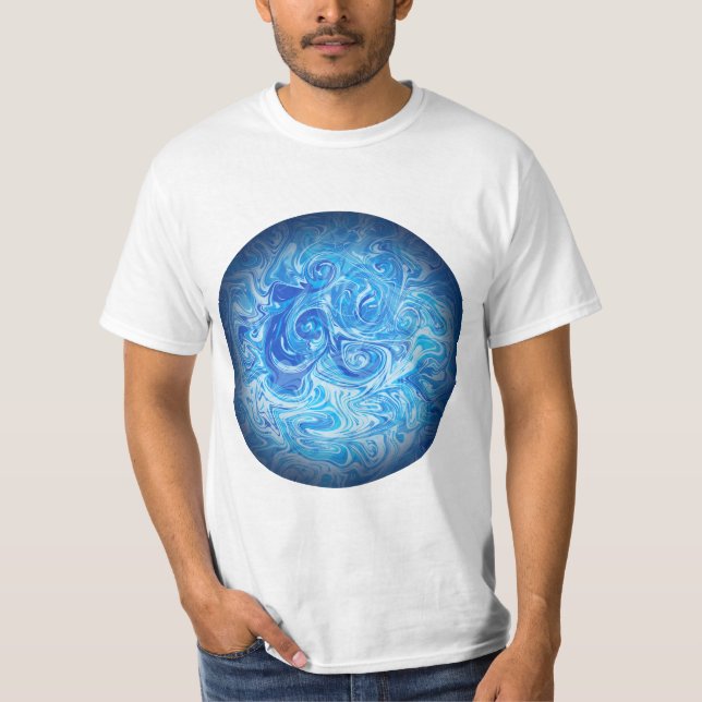 Calm Tide Fluid Art T-Shirt (Devant)