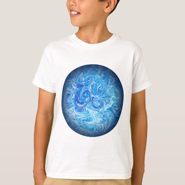 Calm Tide Fluid Art T-Shirt (Devant)