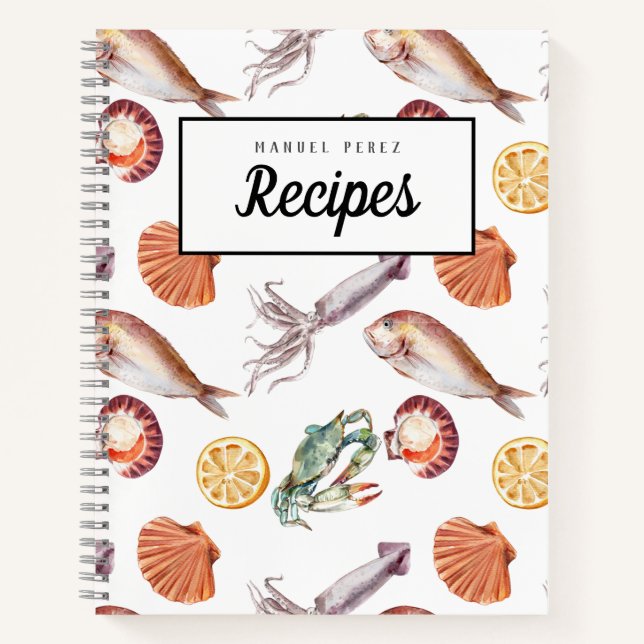 Calmar frais et fruits de mer Livre de recettes pe (Devant)
