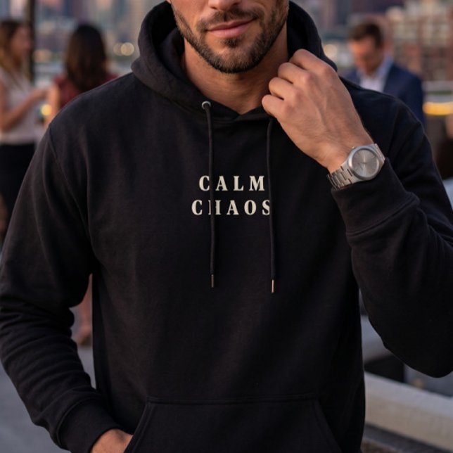 Calme Chaos - Sweat à capuche Paradox Noir (Créateur téléchargé)