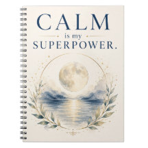 Calme est mon super-pouvoir - Cahier de pleine con