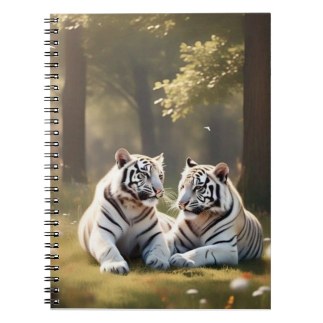 Calme forestier – Cahier des Tigres Blancs (Devant)