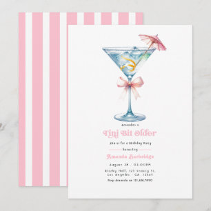 Calme Invitation Anniversaire Martini Rose Tini Un