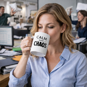 Calme sur le chaos Mug de citation minimaliste