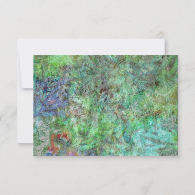 Calme vert invitation abstraite, Coziest calme ver (Devant)