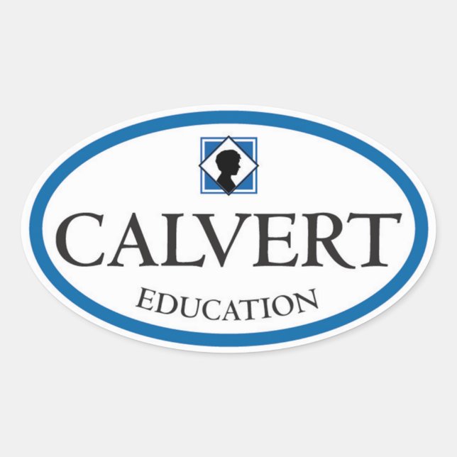 Calvert Education Stickers ovale (Ensemble de quat (Devant)