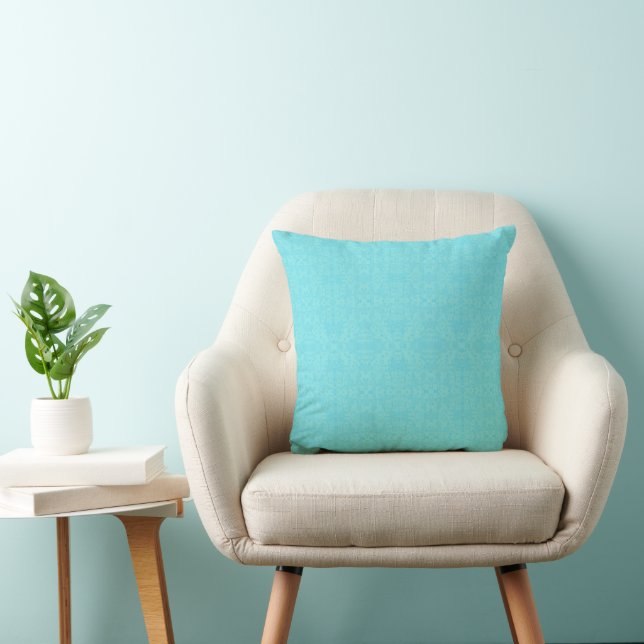 Calyne – Coussin Décoratif Bleu Aqua Doux (Chaise)