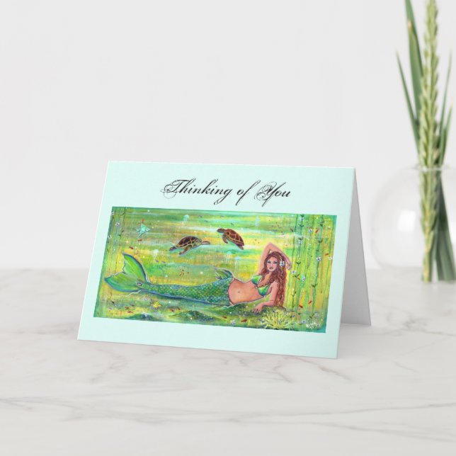 Calypso sirène avec carte des tortues de mer par R (Devant)