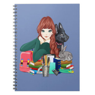 Camarades d'études scolaires Carnet Furry Friends,