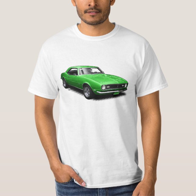 Camaro vert pomme sur le T-shirt blanc (Devant)