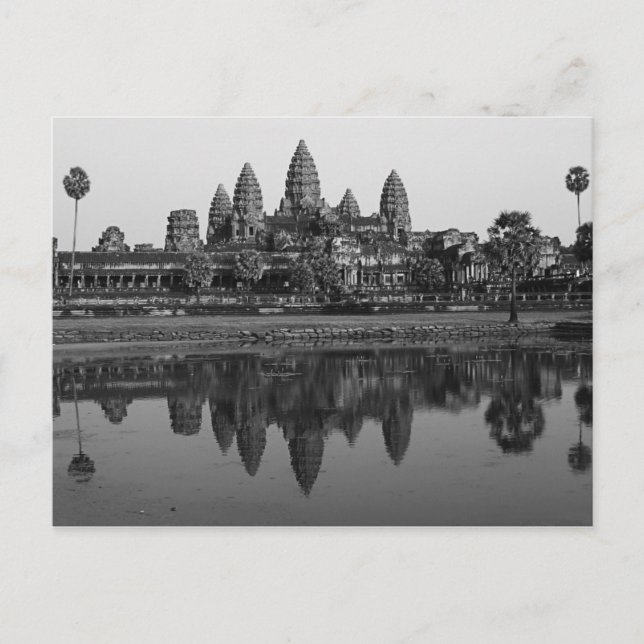 Cambodge| Carte postale B&W de Angkor Vat Travel P (Devant)