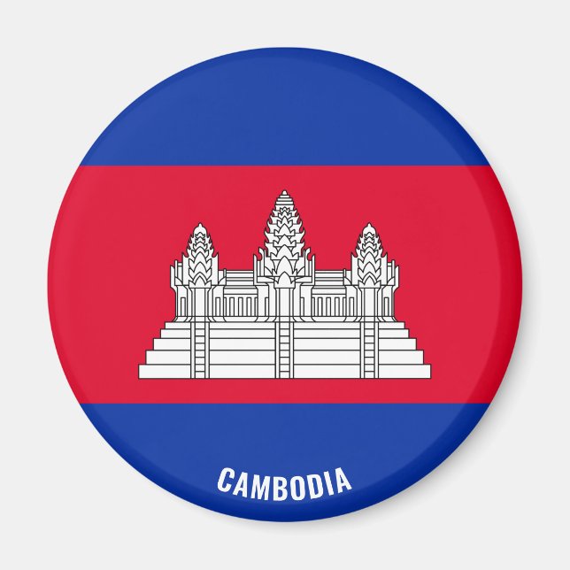 Cambodge Drapeau Charme Le Magnet Patriotique (Devant)