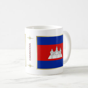Cambodge Drapeau + Plan Mug