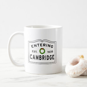 Cambridge, MA Holiday Wreath Coffee Mug