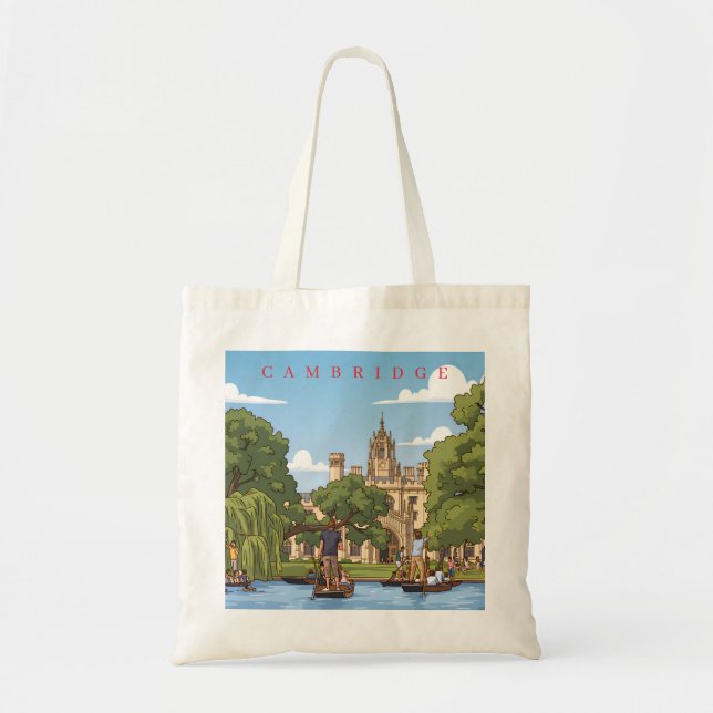 Cambridge river Cam view tote bag (Devant)