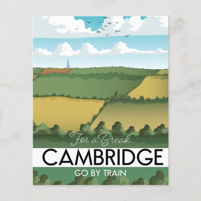 Cambridge Train affiche de voyage Magnet (Devant)