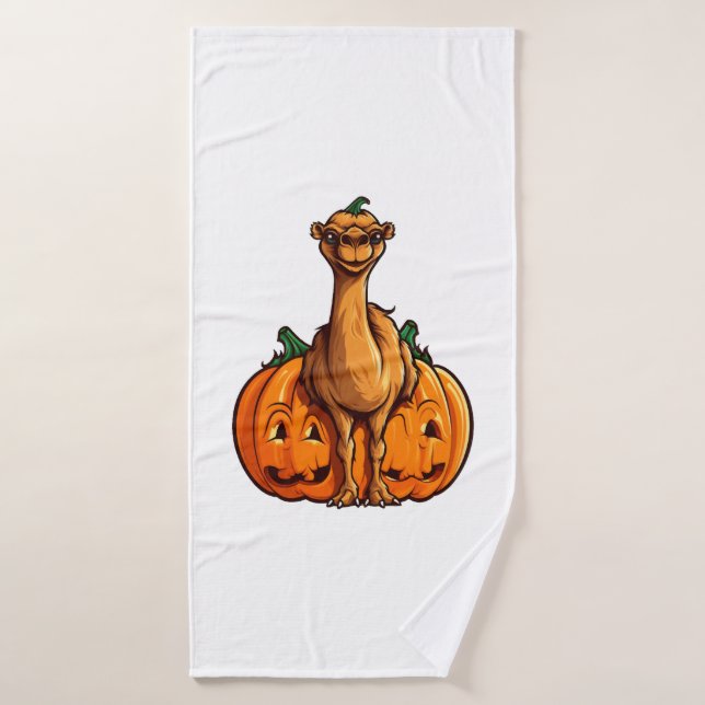 Camel Citrouille Lazy Halloween Costume de fête En (Serviette de bain)