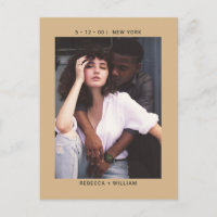 Camel Photo Wedding Enregistrer la date Invitation