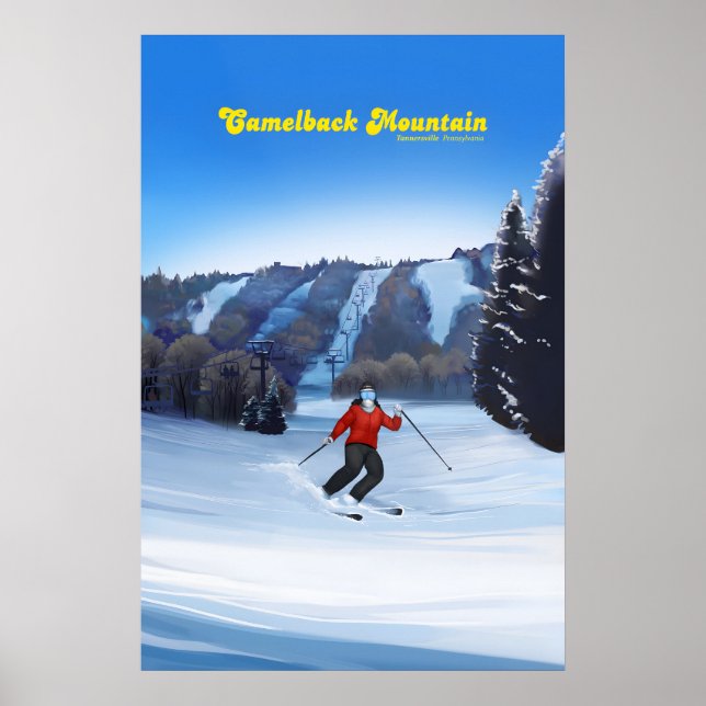 Camelback Mountain Ski Resort Travel Poster (Devant)