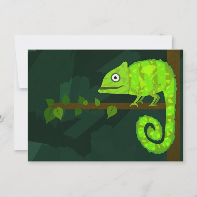 Caméléon vert mignon (Devant)
