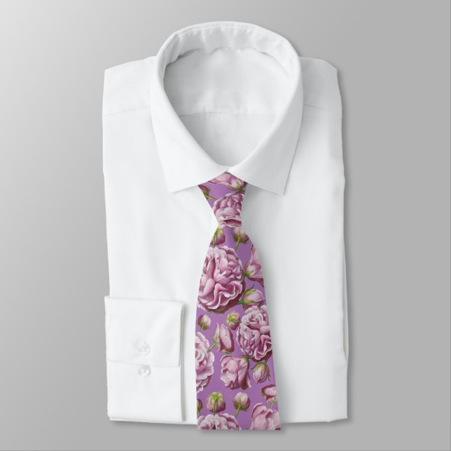 Camellia Rose Jardin Fleurs Cravate (Attaché)