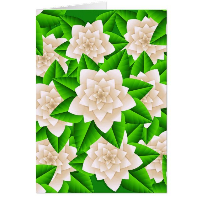 Camellias blancs et Feuilles verts (Devant)