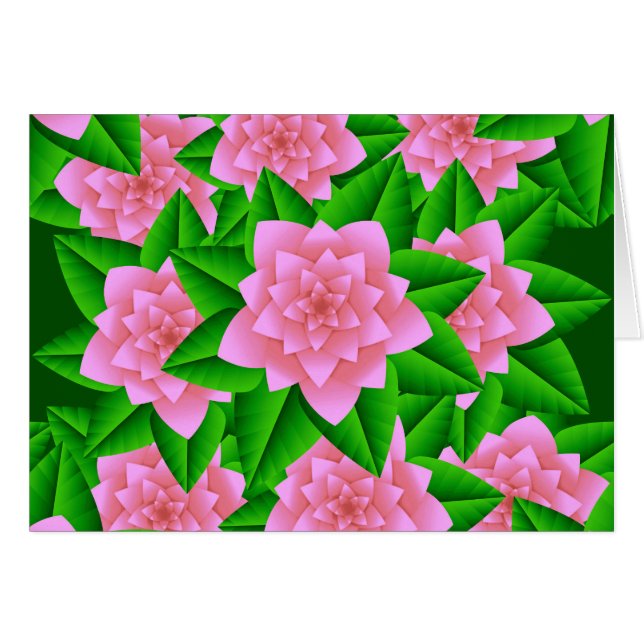 Camellias rose glace et Feuilles verts (Devant Horizontal)