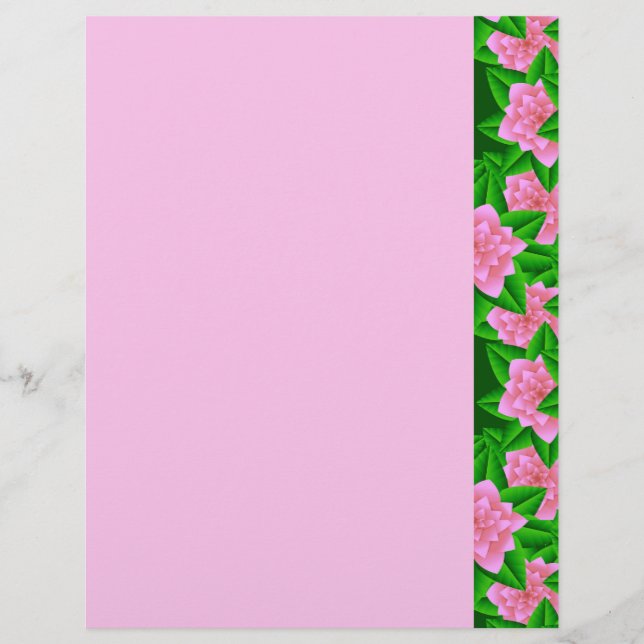 Camellias rose glace et Feuilles verts (Devant)