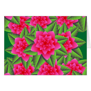 Camellias roses de Fuschia et Feuilles verts