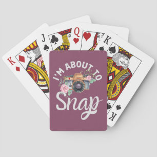 Caméra et fleurs Cartes de Jeu Classique