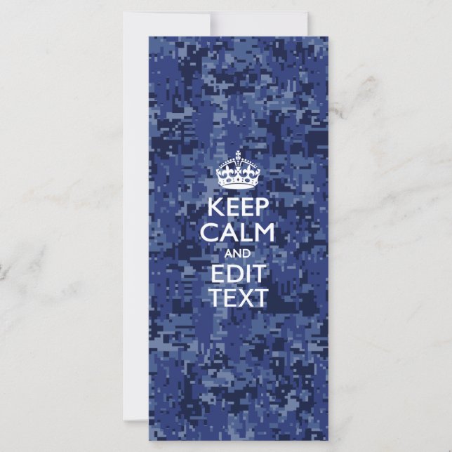 Caméra numérique bleue GARDEZ CALME ET Éditer le t (Devant)